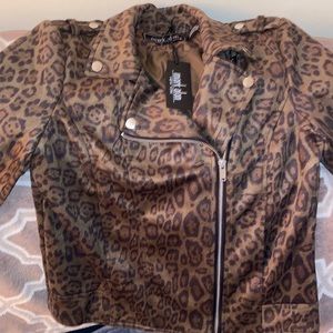 Cheetah Print Moto Jacket